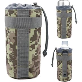 Tactical Molle Water Bottles Bag Pouch with Strap, Water Bottle Carrier Bag Molle Tactical Pouches for Backpack