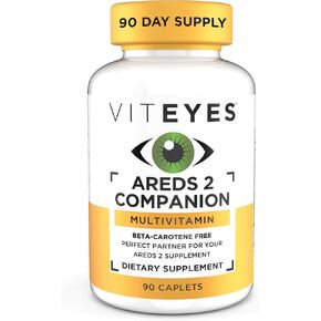 Viteyes Classic AREDS 2 Companion Beta-Carotene Free Multivitamin Supplement, Comprehensive Multivitamin Formula for AREDS 2 Users, 90 Caplets