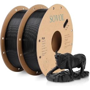 Sovol Silk PLA Filament 1.75mm for 3D Printer, Shiny 3D Printing Material, Wiring Tightness, Dimensional Accuracy +/- 0.03 mm, 1KG (2.2 lbs), Bronze