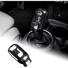 AIRSPEED Carbon Fiber Gear Shift Knob Cover Cover Shifter Handle Head Sticker Interior Trim for Mini Cooper F54 F55 F56 F57 F60 Accessories (Black)