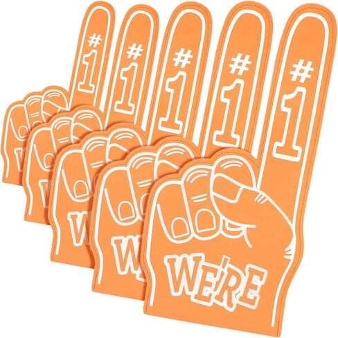 5Pack 18 Inch Giant Foam Finger We're Number 1 Foam Hand Cheerleading Foam Fingers Hand Cheerleading Foam Fingers for Sports Events Games Party Supplies in Saudi Arabia