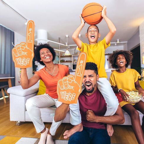 5Pack 18 Inch Giant Foam Finger We're Number 1 Foam Hand Cheerleading Foam Fingers Hand Cheerleading Foam Fingers for Sports Events Games Party Supplies in Saudi Arabia