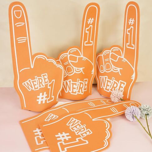 5Pack 18 Inch Giant Foam Finger We're Number 1 Foam Hand Cheerleading Foam Fingers Hand Cheerleading Foam Fingers for Sports Events Games Party Supplies in Saudi Arabia