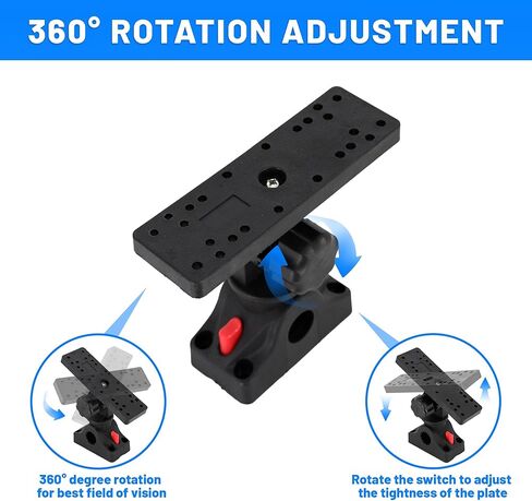 Fish Finder Mount Base with Mount Bracket, Removable Adjustable Boat Fish Finder Electronic Mount, Universal Marine Electronic Fish Finder Mount for Boat Canoe Kayak in Saudi Arabia