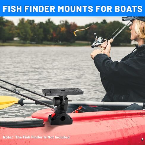 Fish Finder Mount Base with Mount Bracket, Removable Adjustable Boat Fish Finder Electronic Mount, Universal Marine Electronic Fish Finder Mount for Boat Canoe Kayak in Saudi Arabia