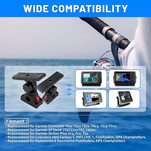 Fish Finder Mount Base with Mount Bracket, Removable Adjustable Boat Fish Finder Electronic Mount, Universal Marine Electronic Fish Finder Mount for Boat Canoe Kayak in Saudi Arabia
