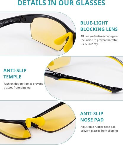 Blue Light Glasses for Men Women, Blue Light Blocking, UV Protection, Blue Ray Screen Filter, Anti Glare Coating, Anti Fatigue Eyestrain, Reading Gaming Computer TV Phone, Orange in Saudi Arabia