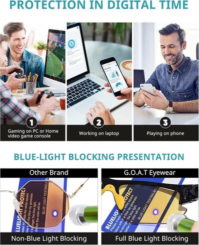 Blue Light Glasses for Men Women, Blue Light Blocking, UV Protection, Blue Ray Screen Filter, Anti Glare Coating, Anti Fatigue Eyestrain, Reading Gaming Computer TV Phone, Orange in Saudi Arabia