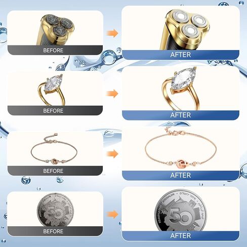 منظف ​​المجوهرات بالموجات فوق الصوتية من Adiding، منظف النظارات الحلقية الصوتية 650 مل، آلة تنظيف أطقم الأسنان الاحترافية مع 5 مؤقتات رقمية، وضع ديغا 45 كيلو هرتز، آلة تنظيف العملات المعدنية المحمولة، ساعة الأقراط والقلائد in Kuwait