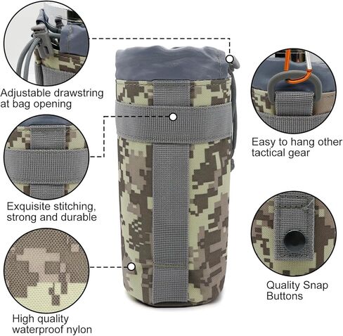 حقيبة زجاجات مياه تكتيكية مولي مع حزام، حقيبة حامل زجاجات المياه حقائب تكتيكية مولي لحقيبة الظهر in Kuwait
