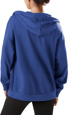 GIVON Women's Oversized Zip Up Hoodie Lightweight Thin Long Sleeve Hooded Sweatshirt with Pockets in Kuwait