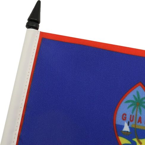 علم طاولة سانت كيتس ونيفيس من AZ FLAG مقاس 5 بوصة × 8 بوصة - علم مكتب نيفيسي مقاس 21 × 14 سم - عصا وقاعدة بلاستيكية سوداء in Kuwait