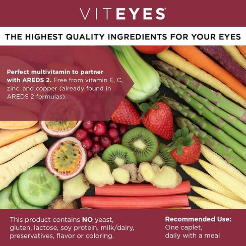 Viteyes Classic AREDS 2 Companion Beta-Carotene Free Multivitamin Supplement, Comprehensive Multivitamin Formula for AREDS 2 Users, 90 Caplets in Saudi Arabia