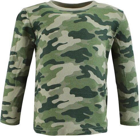 Hudson Baby Unisex Baby Thermal Long Sleeve Tees 5pk, Soft Pink Sage Rose, 18-24 Months in Kuwait