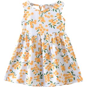 Little Baby Toddler Girls' Short-Sleeve and Sleeveless Sets Summer Beach Sundress