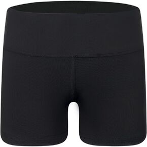 Girls Athletic Shorts Size 4-14 Years Sparkle Solid High Waist Biker Dance Short for Kids Youth Volleyball Tumbling