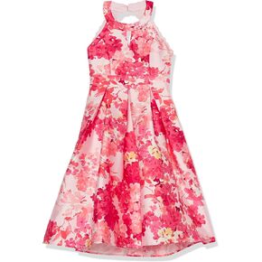 Girls' Sleeveless Halter Neck Mikado Dress
