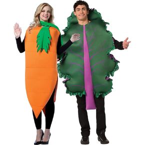 Rasta Imposta Carrot and Kale Lettuce Couples Costume Mens Womens Fruit Vegetable Funny Food Costumes, Adult One Size