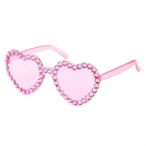 Heart Sunglasses for Women Transparent Rimless Sunglasses Rhinestone Heart Shaped Sunglasses Heart Glasses for Party Favors