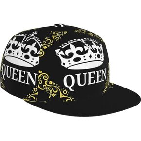 King Queen Hats Matching Snapbacks Hip Hop Hats Couples Snapback Caps Adjustable Baseball Cap for Men Women