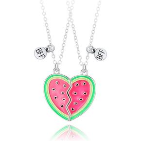 Best Friend Necklace Gifts Friendship Necklace Matching Magnetic Pineapple Watermelon BFF Necklace for 2 Girls Friendship Gifts