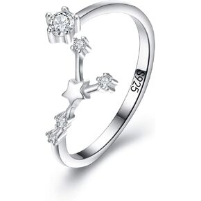 EleQueen Women's 925 Sterling Silver Cubic Zirconia Horoscope Zodiac 12 Constellat Ring Collection Birthday Gift, Valentine's Day/Mother's Day/Christmas Jewelry Gift for Girlfriend/Mom in Kuwait