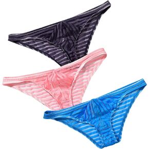 Men's mesh breath briefs u convex bulge u pouch undewear sexy for boy bikini Breathable panties Quick Dry 3-Pack 502