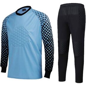 Men's Football Goalkeeper Foam Padded Jersey Shirt & Pants/Shorts
