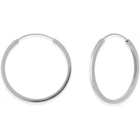 Boma Jewelry Sterling Silver 1 1/5 Inch Endless Hoop Earrings
