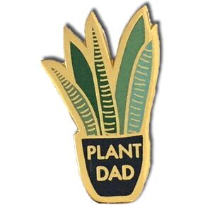 Mikspress Plant Dad Enamel Pin, Cute Pin Gift for Him, Plant Person Lapel Pin