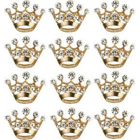 BESTOYARD Crown Brooch Pin Crystal Brooches Scarves Buckle Collar Pin Corsage Bouquet Kit Wedding Party Brooch Pin 12PCS