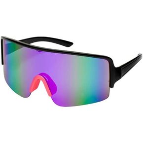 FLAWLESS EYEWEAR Oversized Mirrored Sunglasses Retro Reflective Non-Polarized 80s 90s Vintage Visor Sunglasses Womens Mens