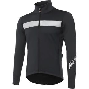 Winter Cycling Jacket for Men Windproof Thermal Fleece Road Bike Clothing Running Jacket Windbreaker Reflective