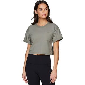 RBX Women's Relaxed Crop Top Athletic Fashion Yoga Short Sleeve Cropped T-Shirt