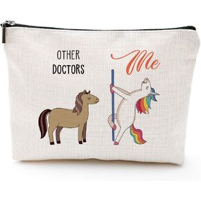 Blue Leaves Doctor Gifts for Women,Doctor Fun Gifts, Doctor Bags for Women,Doctor Makeup Bag, Make Up Pouch, Doctor Birthday Gifts