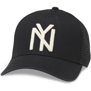 AMERICAN NEEDLE NY Black Yankees NL Archive Valin Snapback Baseball Hat (22018A-NBY-BLK)