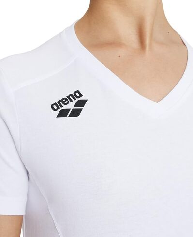 Team Women's Panel Cotton T-Shirt Short Sleeve V-Neck Active Tee Regular Fit Lightweight Athletic Top Gym Training in Saudi Arabia