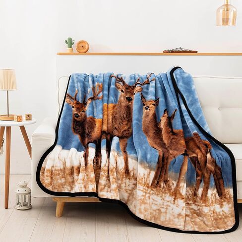 Northwest 3 Friends Oversized Raschel Throw Blanket, 60" x 80" in Kuwait