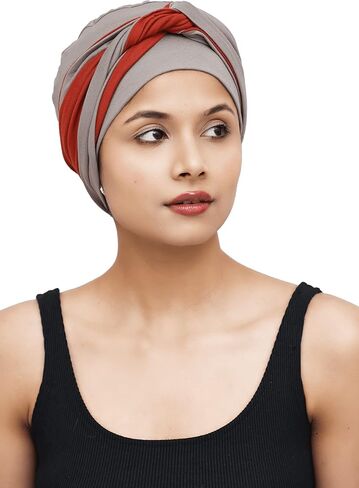 Chemo Bamboo Sleep Cap with Knotted Twisted Headband for Cancer Patients Headwear for Women in Saudi Arabia