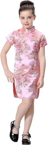 Girls Colorful Peony Chinese Dress in Saudi Arabia