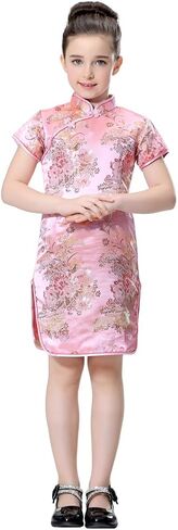 Girls Colorful Peony Chinese Dress in Saudi Arabia