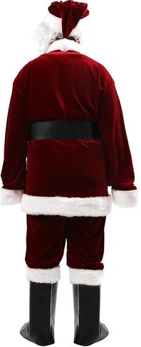 زي سانتا كلوز للرجال زي سانتا الفاخر بدلة سانتا المخملية للبالغين الرجال زي سانتا لحفلات عيد الميلاد in Kuwait