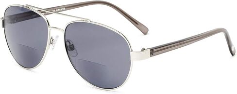 Women's Carmen Full Lens Sunreaders Aviator Sunglasses Black Frame, Grey Lenses, Way Shape in Kuwait
