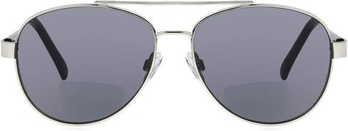 Women's Carmen Full Lens Sunreaders Aviator Sunglasses Black Frame, Grey Lenses, Way Shape in Kuwait
