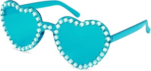 Heart Sunglasses for Women Transparent Rimless Sunglasses Rhinestone Heart Shaped Sunglasses Heart Glasses for Party Favors in Saudi Arabia
