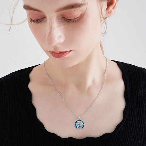Frog Necklace 925 Sterling Silver Frog Crystal Pendant Necklace Jewelry Gift for Women Girls 18+2" in Saudi Arabia