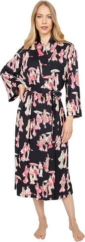 N Natori womens Geisha - Printed Cozy Knit Robe Length 49" in Saudi Arabia