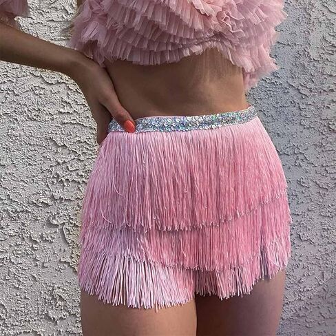 تنانير الرقص النسائية، تنورة الورك، تنورة بشراشيب، وشاح الورك على الشاطئ، زي الحفلات (وردي) in Kuwait