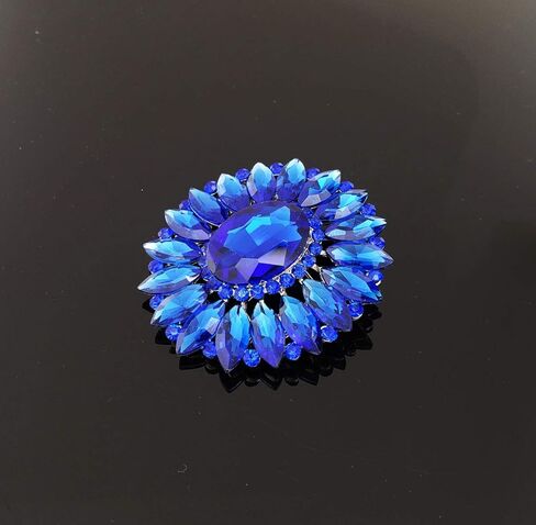 قطعة بيان المرأة أنيقة البيضاوي كريستال حجر الراين زهرة بروش دبوس in Kuwait