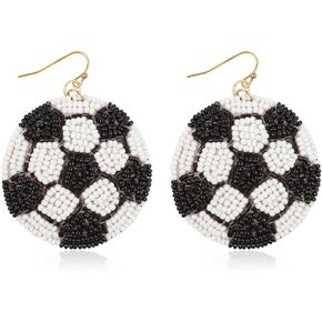 Sports Game Team Earrings - Sparkly Rhinestone Studs, Metallic, Hook Dangles Volleyball, Basketball, Softball, Football Helmet, Baseball
